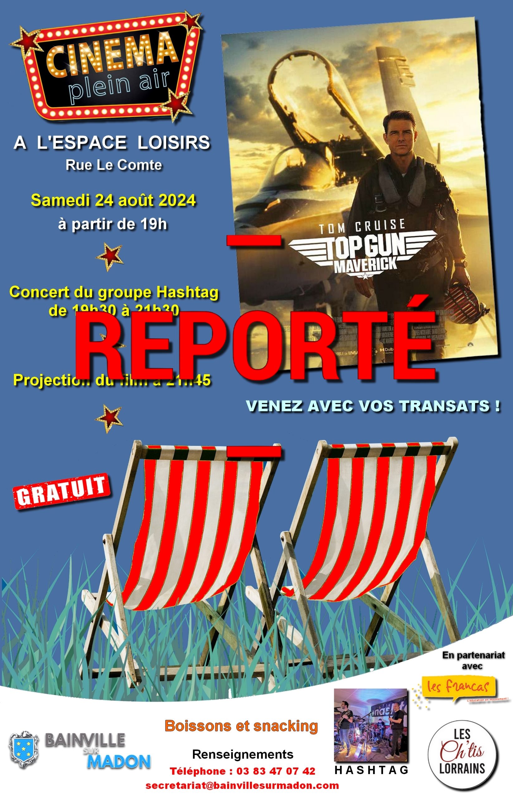 You are currently viewing Soirée cinéma en plein air… repoussée au 20 septembre !