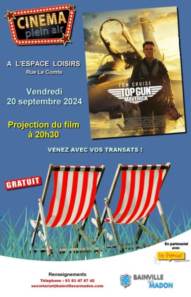 Lire la suite à propos de l’article Cinéma en plein air (20 septembre 2024)