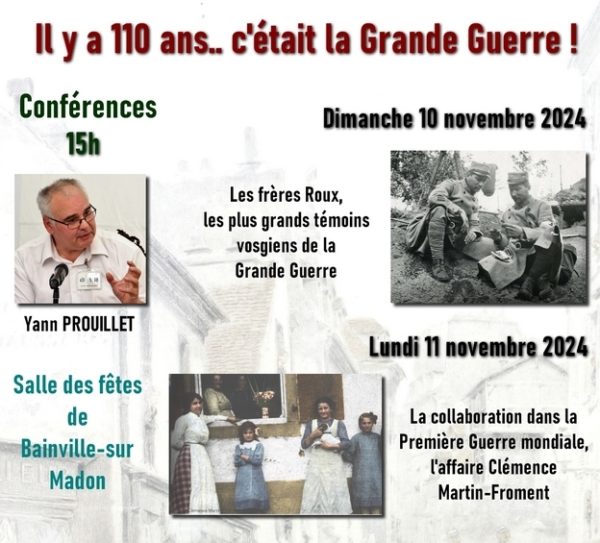 Lire la suite à propos de l’article Conférences sur la Grande Guerre par Mr Prouillet d’Edhisto