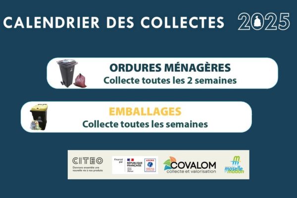 Lire la suite à propos de l’article Ordures ménagère et emballages – Calendrier des collectes 2025